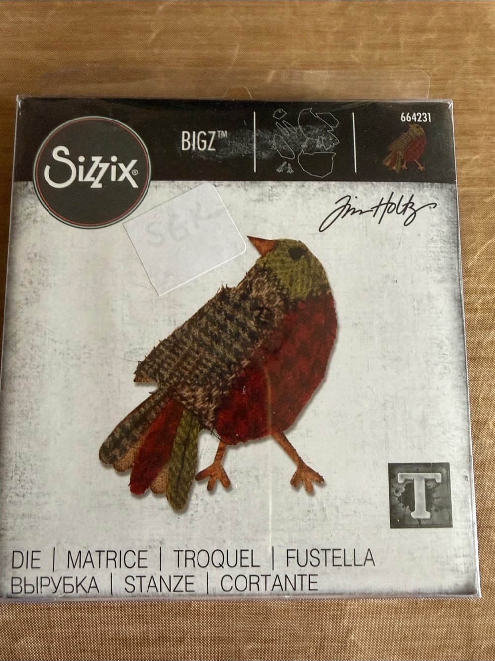 Sizzix Tim Holtz BIGZ Patchwork Bird Die